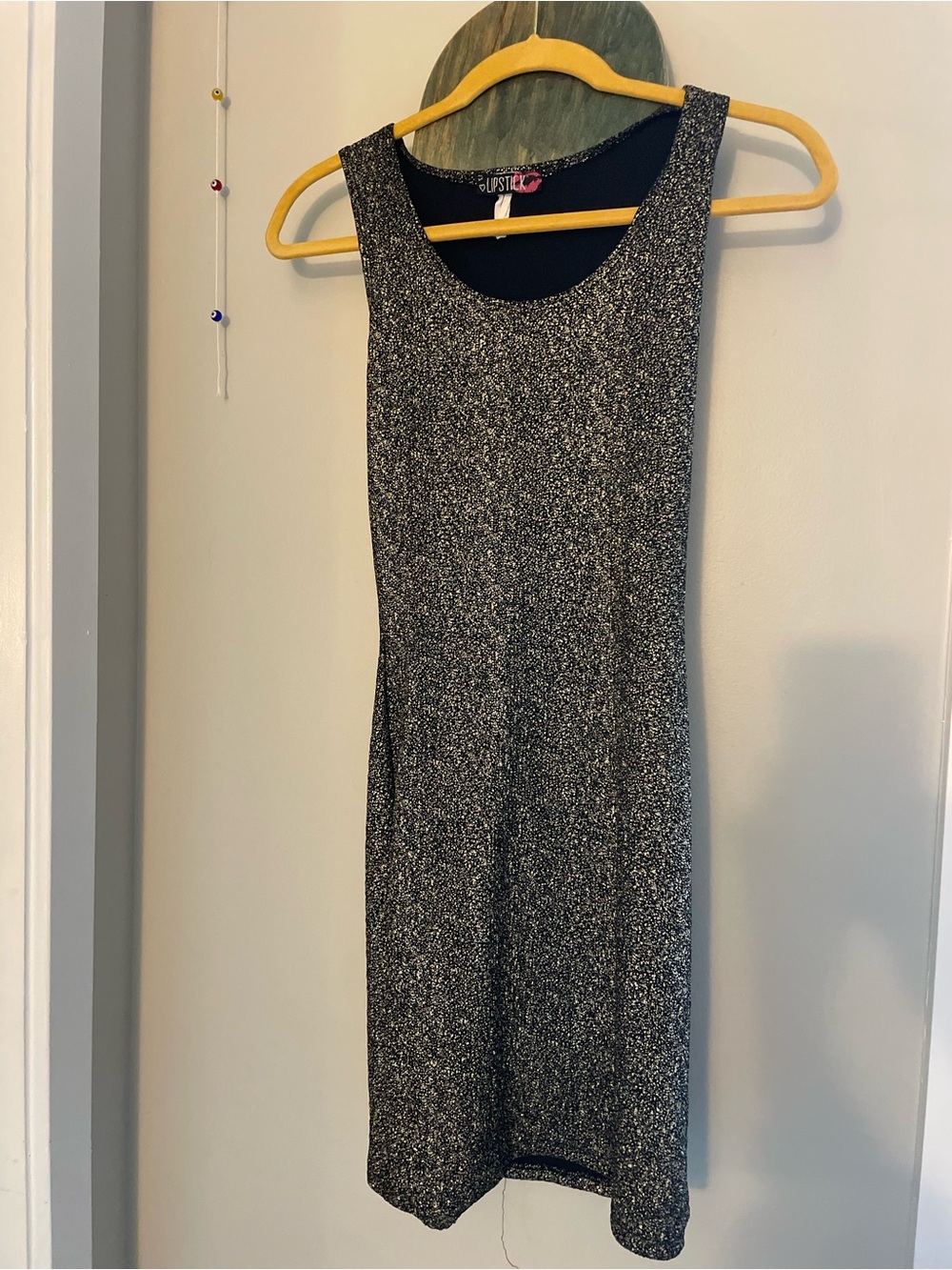 Lipstick Boutique Black and Silver Shimmer Mini Dress